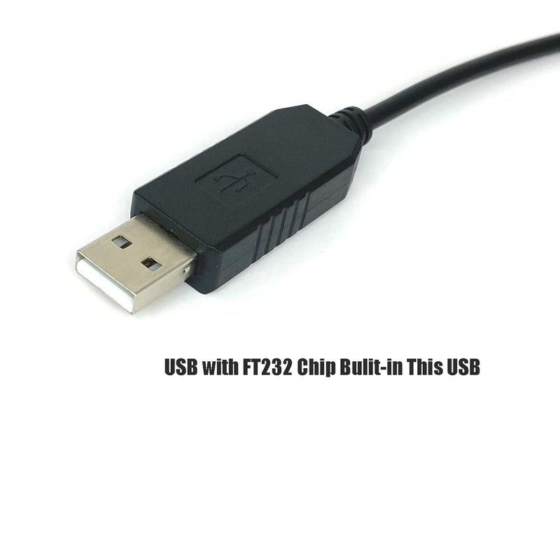 Teykst كابل محول USB إلى Mini Din بطول 6 أقدام مع شريحة FT232RL، موصل ذكر 8 دبابيس، كابل واجهة صوت CT-62 لراديو Yaesu طراز FT-100، FT-817، FT-857، FT-897 - Image 2